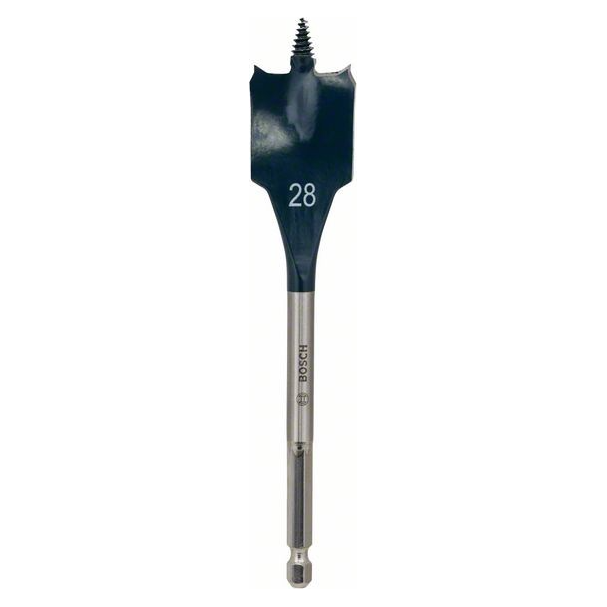 Burghiu plat pentru lemn Bosch Self Cut Speed 28x152mm prindere hexagonala 1/4"