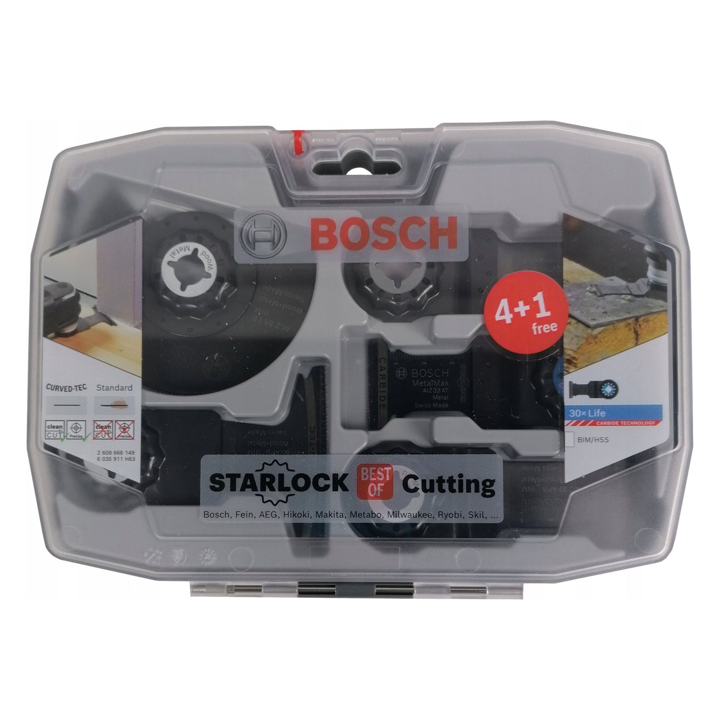 Set 5 accesorii pentru multicutter Bosch, prindere Starlock, taiere lemn si metal