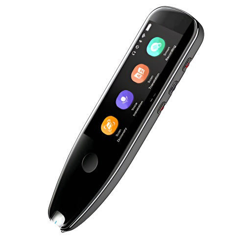 Traducator electronic tip stilou Vormor X5 PRO, usor de utilizat, 112 limbi, portabil, Wi-fi, tehnologie AI, ecran tactil de 3,5 inch, 8Gb, utilizeaza dictionarul Collins pentru a traduce in timp real texte, poze sau mesaje vocale, ZEQAS, negru