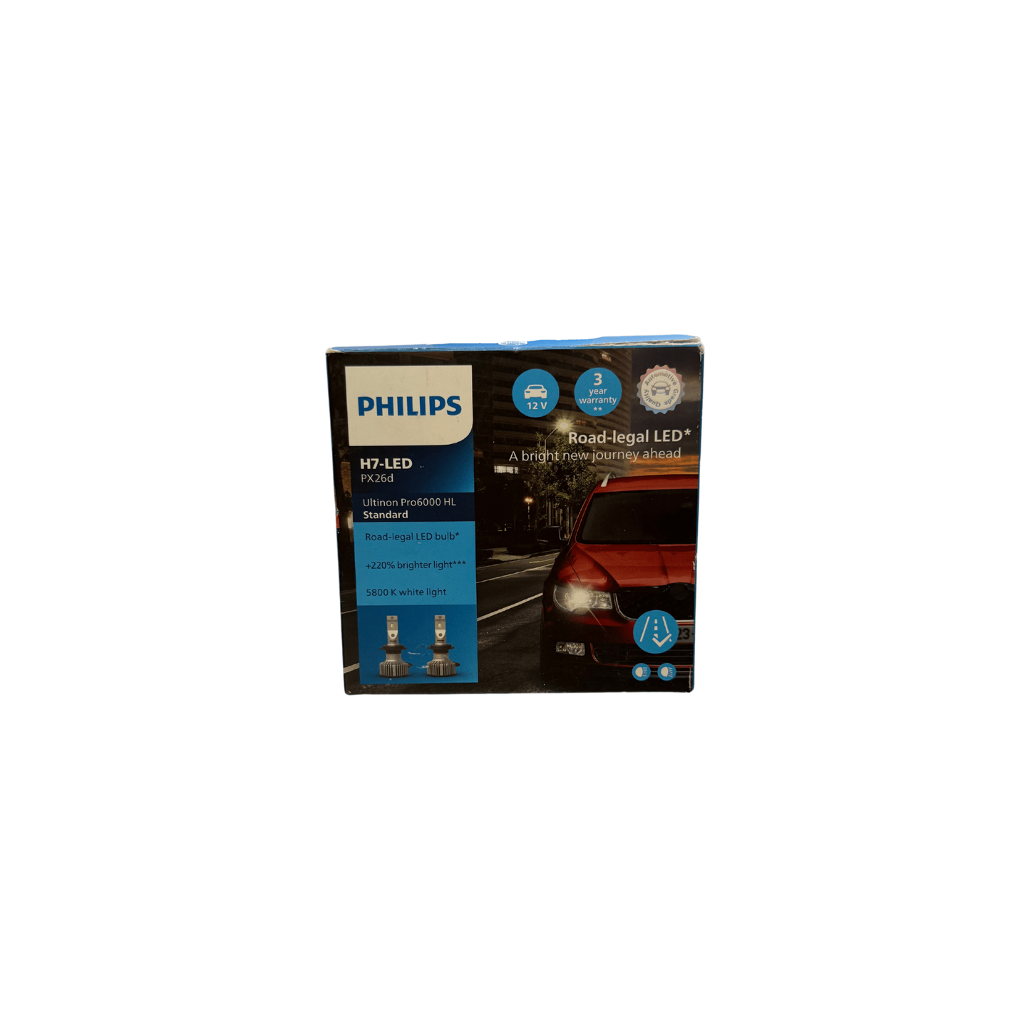 Set 2 leduri auto Philips H7 - LED, Ultinon Pro600 HL, 16 W, 5800 K, 12V