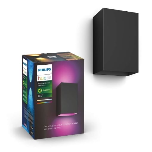 Philips Hue Resonate Metal Black Up and Down Aplica LED inteligenta Exterior 2x8W 1180lm IP44 White and Color Ambiance 1746430P7