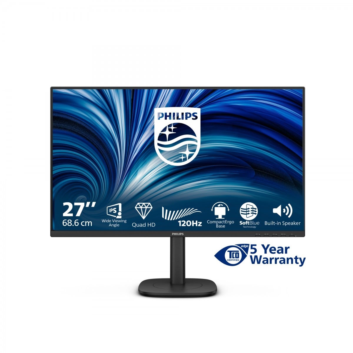 Philips 27B2N3500J/00 monitoare LCD 68,6 cm (27") 2560 x 1440 Pixel 2K Negru