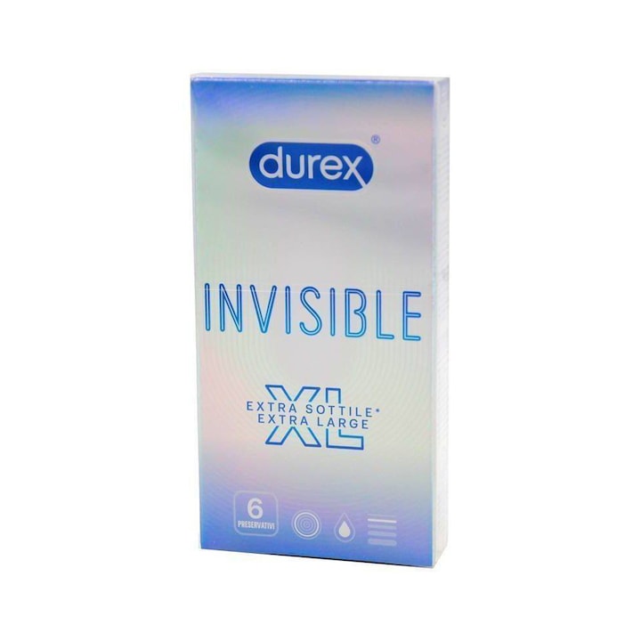 Prezervative Durex Invisible XL, 6 bucati