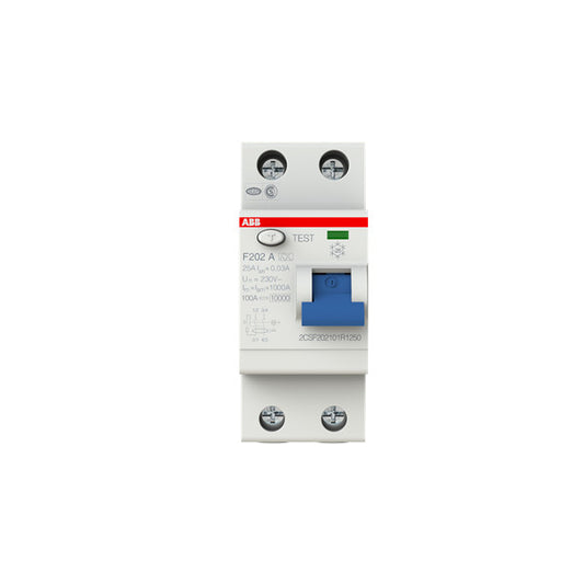 Intrerupator automat cu protectie diferentiala ABB, 2P, tip A, 25A, 30mA