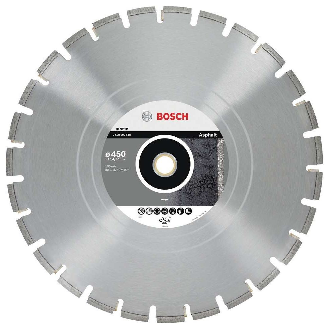 Disc diamantat pentru asfalt Bosch, Best for Asphalt, 300 x 25.4/30 mm