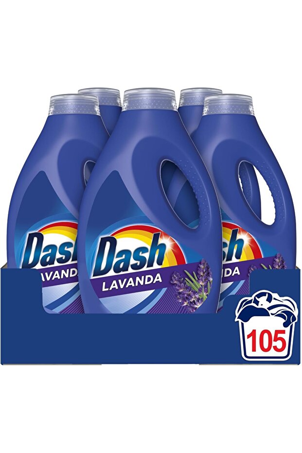 Detergent lichid de rufe Dash, 105 spălări (21x5), Lavandă