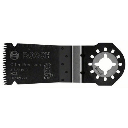 Set 25 panze pentru fierastrau multicutter, Bosch AIZ 32 BPC Hard Wood, OIS, intrare directa in lemn dur