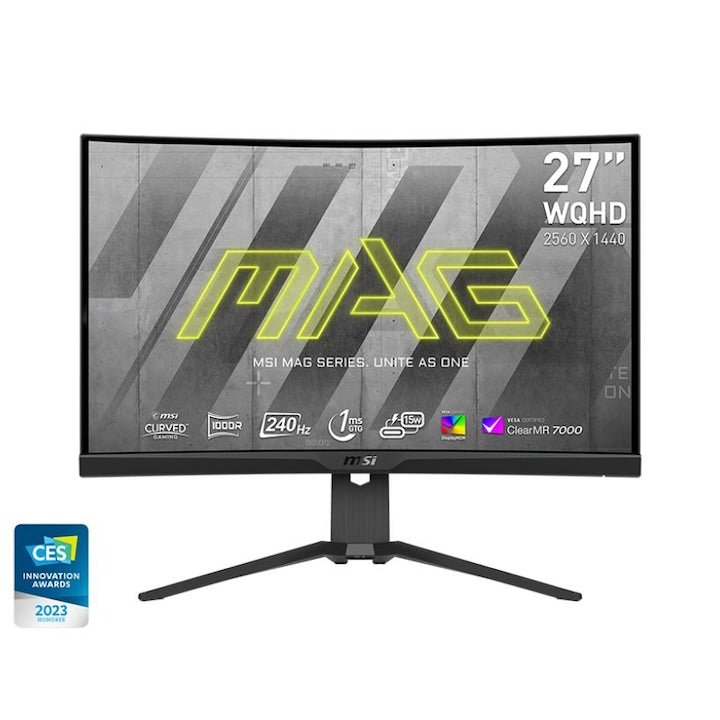Monitor Curbat Gaming MSI MAG 275CQRXF, 27" , WQHD, VA, 240Hz,1ms, HDMI, DisplayPort, Tilt