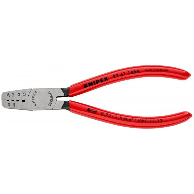 Cleste de sertizare ferule, 145mm, Knipex 97 61 145 A