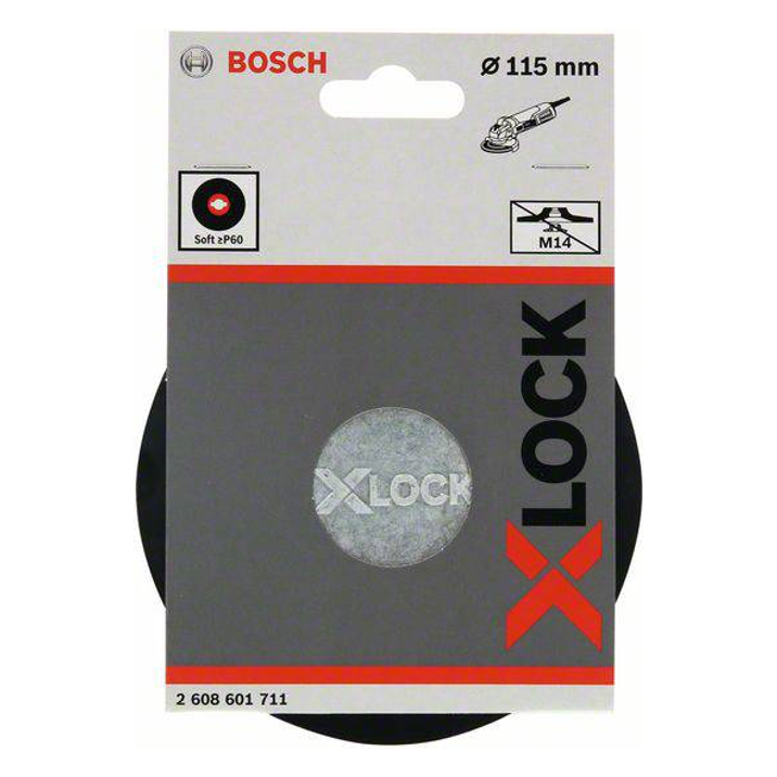 Suport dur pentru disc abraziv 115mm cu X-LOCK, Bosch, slefuire fina