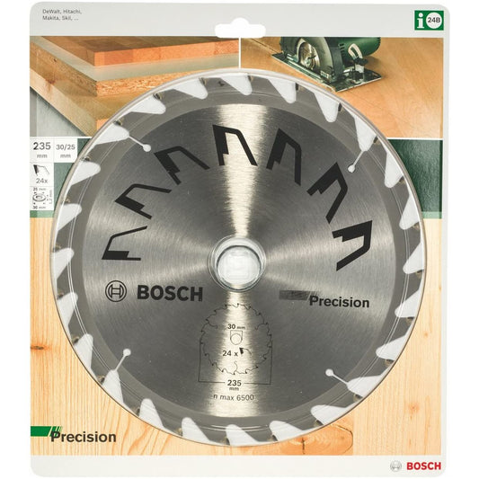 Disc pentru fierastrau circular, Bosch Precision for Wood 235 x 30/25mm, 24T