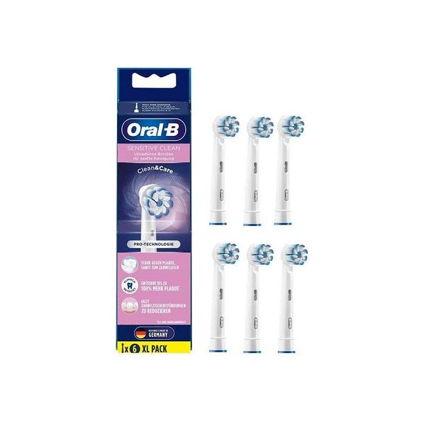Set 6buc rezerva periuta de dinti electrica Oral-B, Sensitive Clean, Tehnologie CleanMaximiser