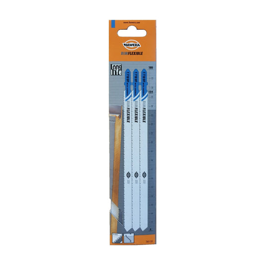 Set 3 panze Hawera T718BF Flexible for Metal Sandwich, 180mm, pentru fierastrau pendular