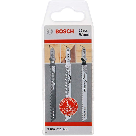 Set mixt 15 panze fierastrau pendular vertical Bosch 2607011436
