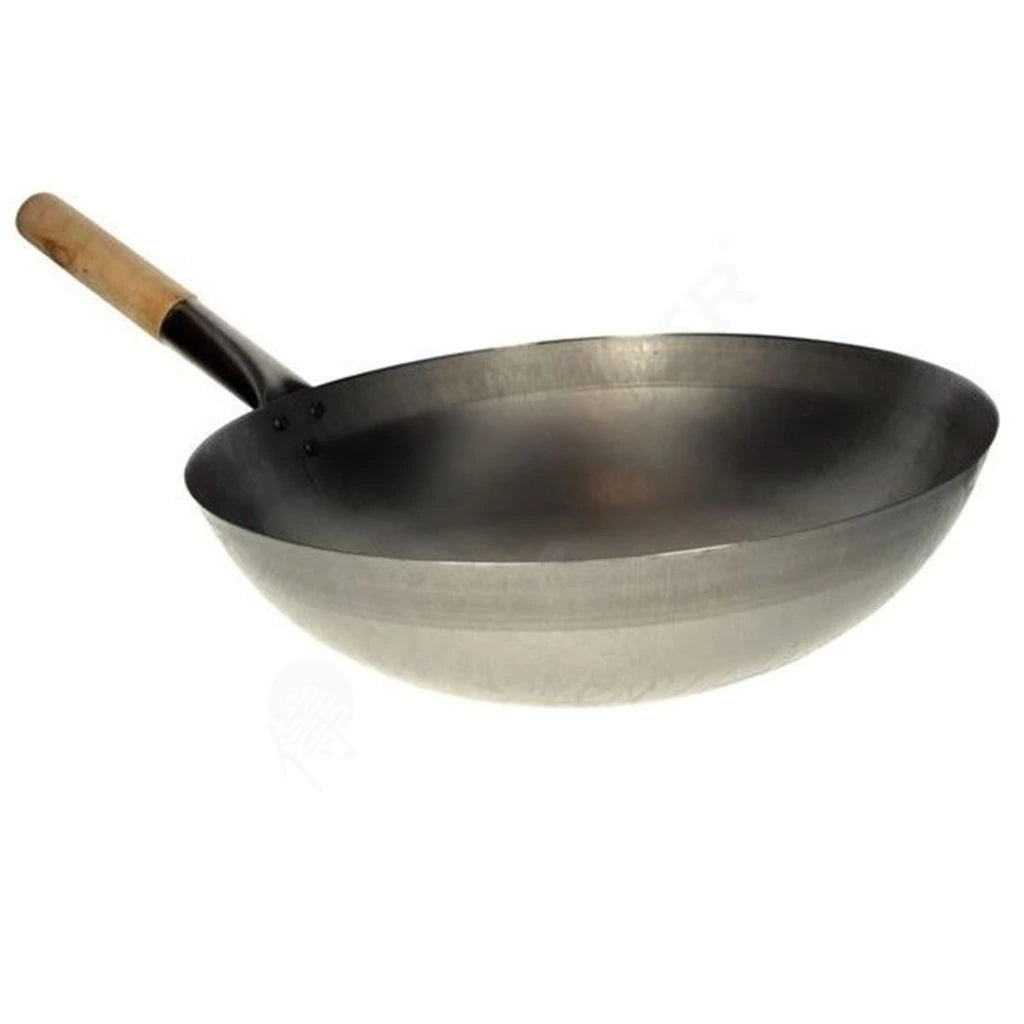Tigaie Wok Jade Temple 17284, din fier, diametru 33 cm, fund rotund