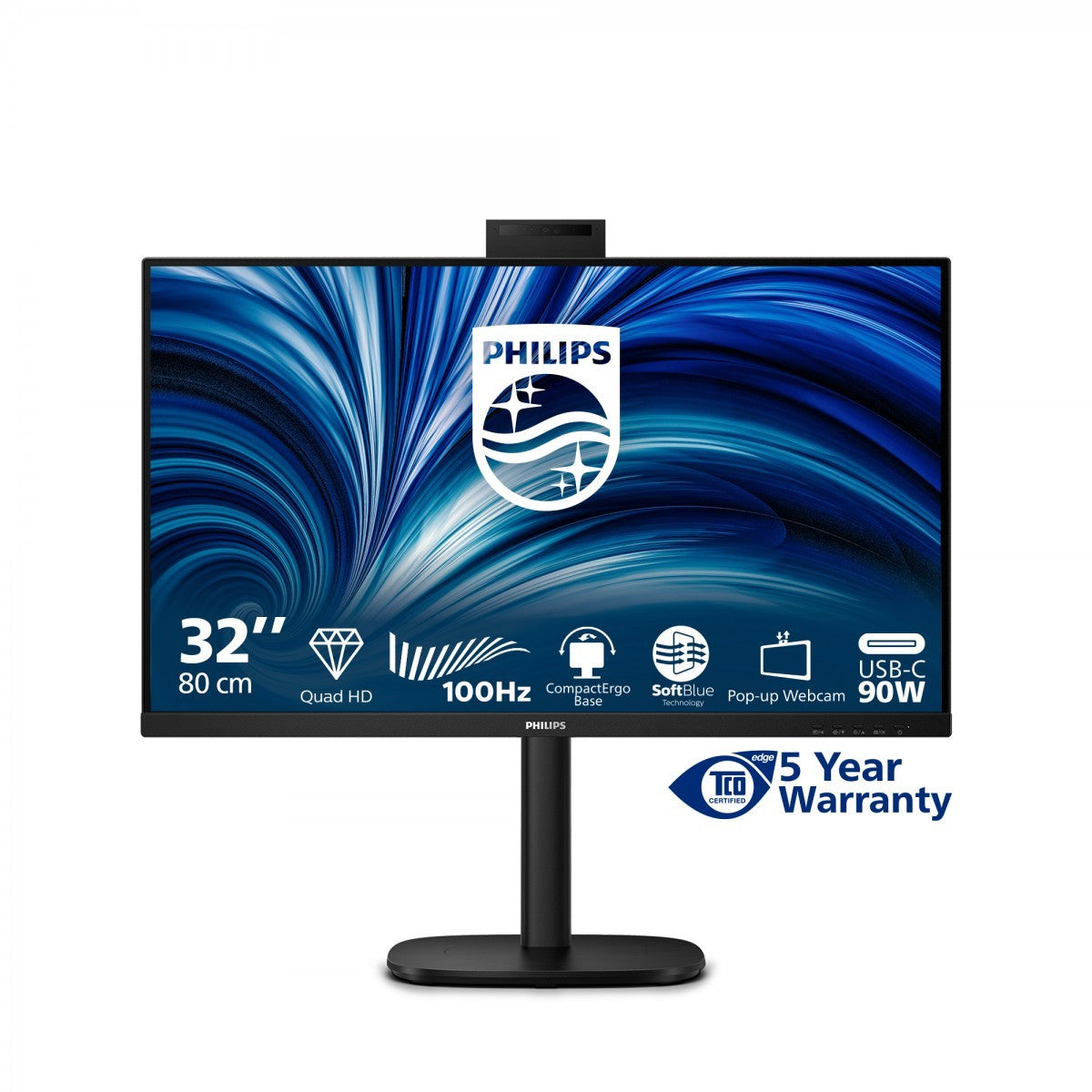 Philips 3000 series 32B2U3601H/00 monitoare LCD 80 cm (31.5") 2560 x 1440 Pixel Quad HD Negru