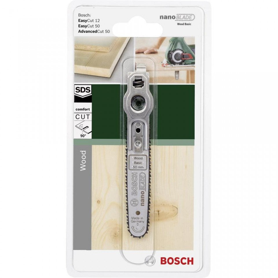 Sina cu lant Bosch nanoBLADE Wood Basic, 50mm, pentru EasyCut 12/50, AdvancedCut 50
