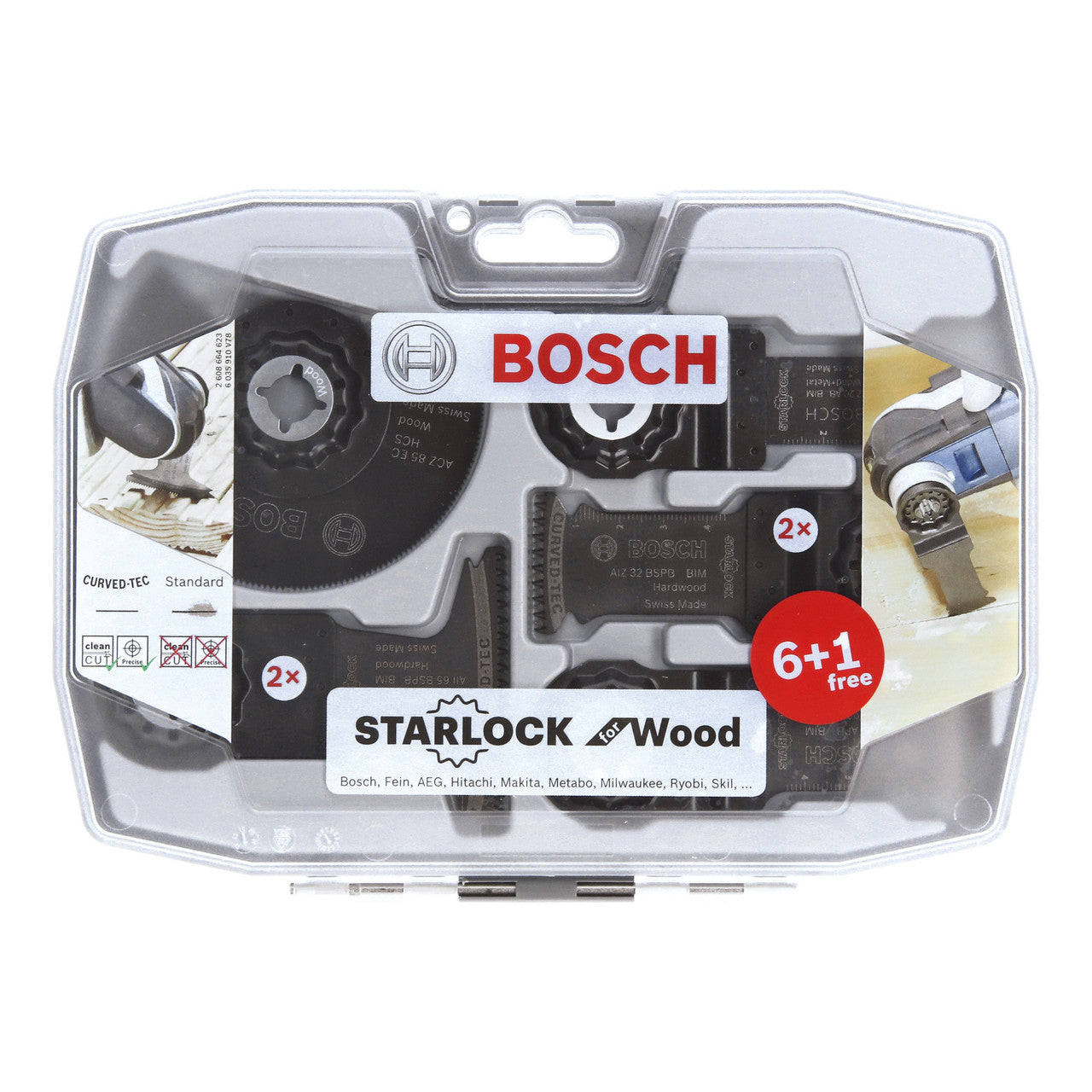 Set 7 accesorii pentru multicutter Bosch, prindere Starlock, taiere lemn