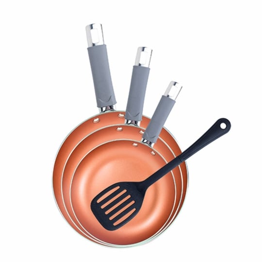 Ensemble De Poêles Bergner Loja 4 Pièces Argenté Acier Inoxydable