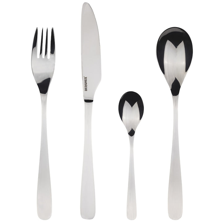 Set tacamuri 24 piese, 6 persoane, inox POITIERS Bergner BG-5302-MM