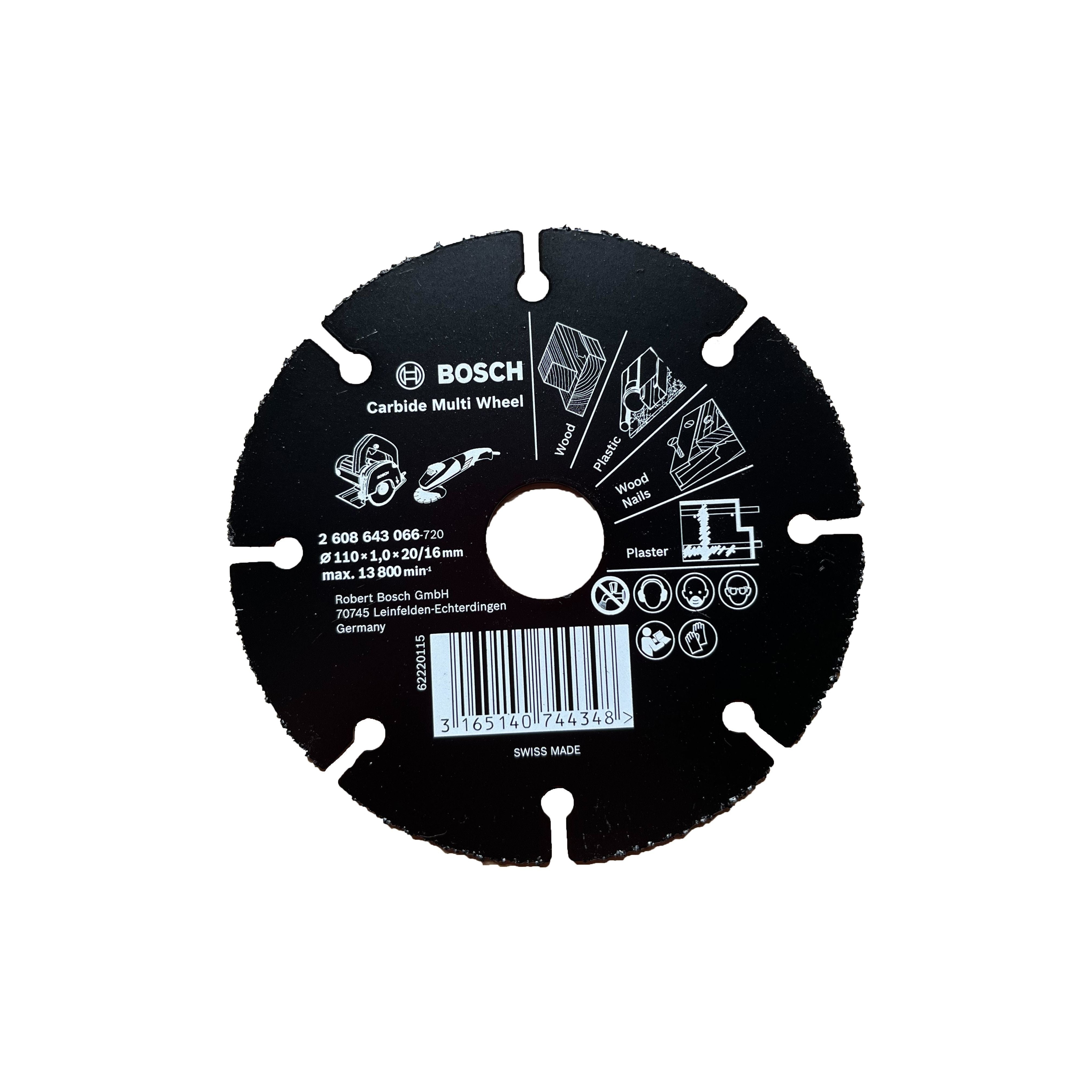 Panza pentru fierastrau circular, Bosch Carbide Multi Wheel, 110 x 20/16 mm