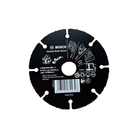 Panza pentru fierastrau circular, Bosch Carbide Multi Wheel, 110 x 20/16 mm
