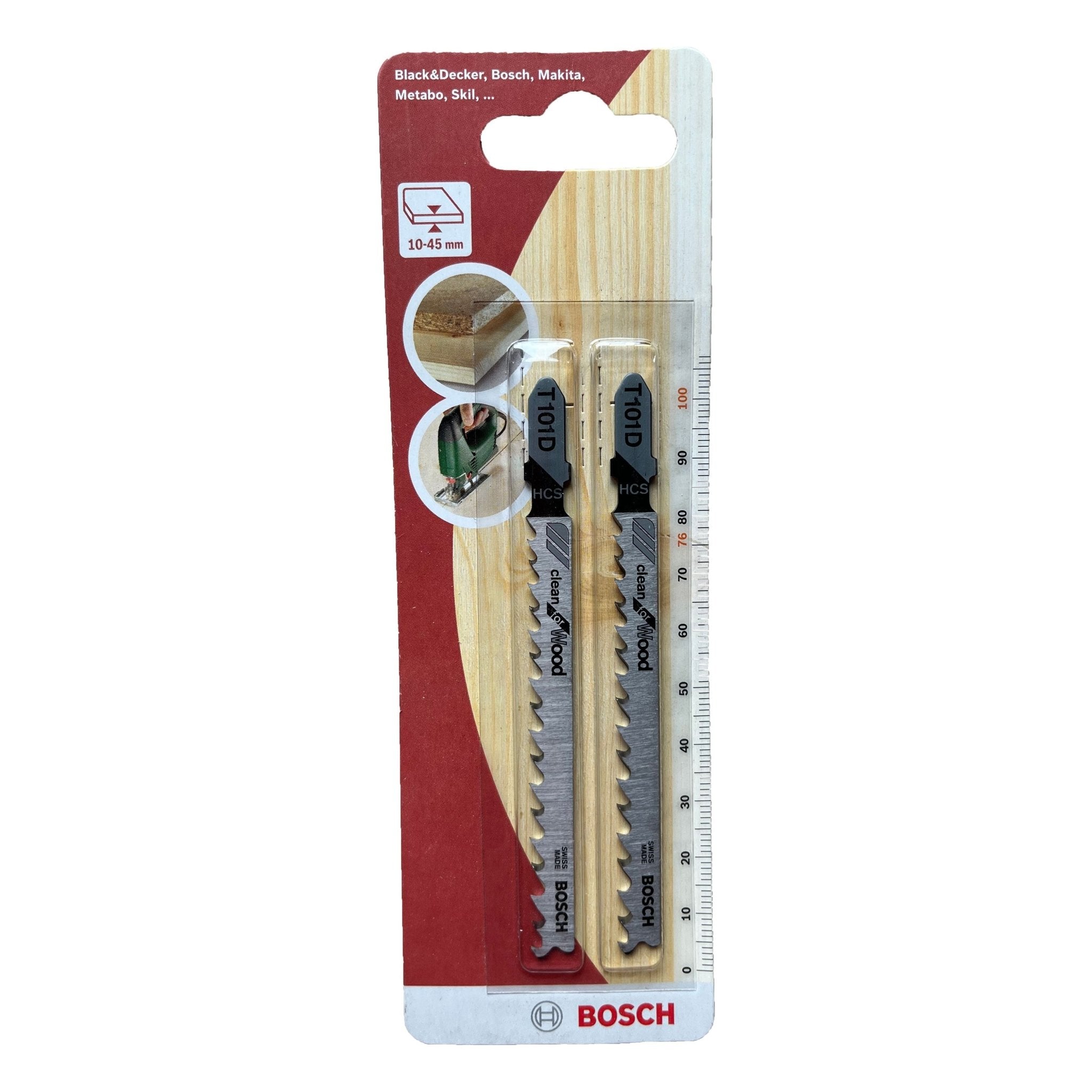 Set 2 panze Bosch T101D Clean for Wood, pentru fierastrau pendular, 100mm