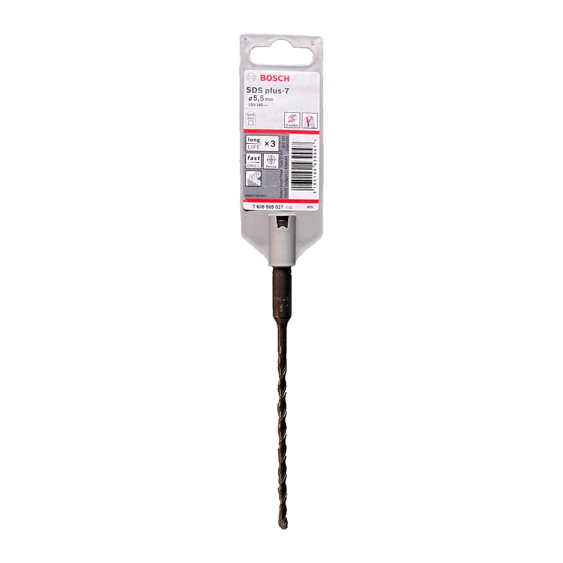 Burghiu pentru gaurire cu percutie Bosch SDS Plus-7, 5,5x100x160mm