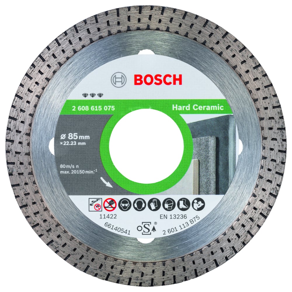 Disc de taiat diamantat Bosch Best for Hard Ceramic, 85 x 1,4 x 22,23 mm