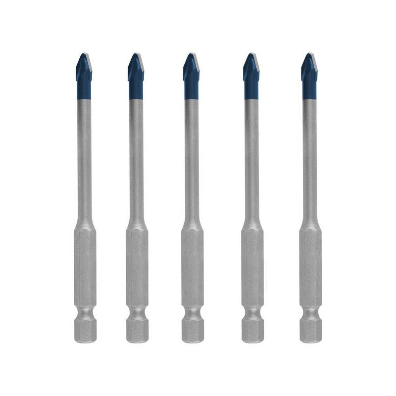 Set 5 burghie pentru placi ceramice, BOSCH EXPERT HardCeramic HEX-9, diametru 6 mm