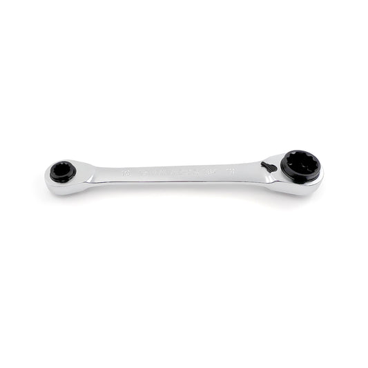 Cheie cu clichet 4 in 1 MATADOR, din crom vanadiu, 120 dinti, argintiu / negru, 10x13 / 17x19 mm
