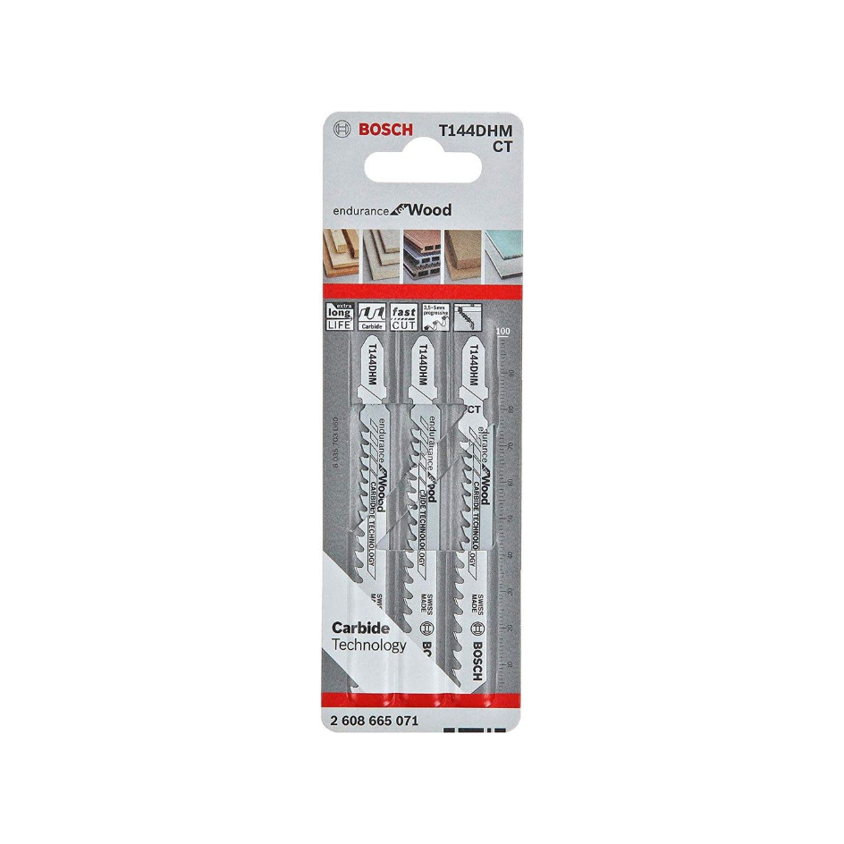 Set 3 panze pentru fierastrau pendular, Bosch T144DHM CT Endurance for Wood, 100mm