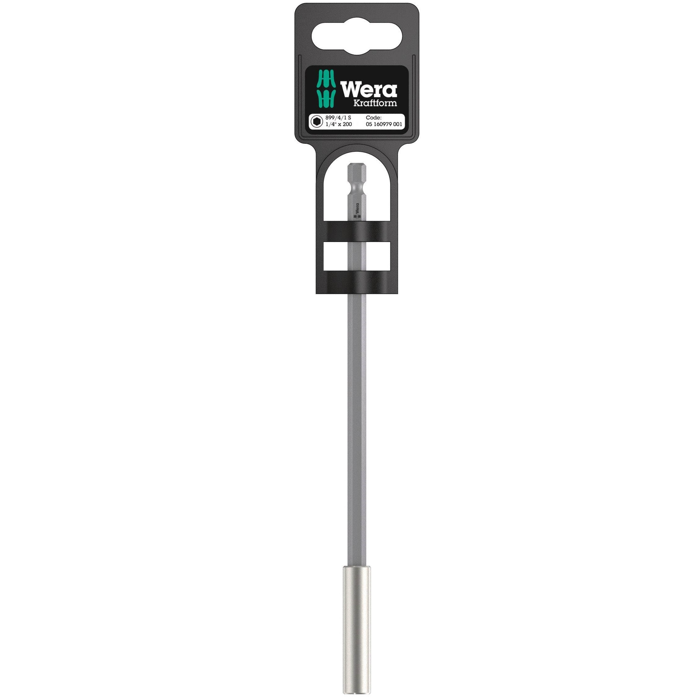 Suport universal de bit cu inel de retinere, 1/4", 200 mm, Wera 899/4/1 S