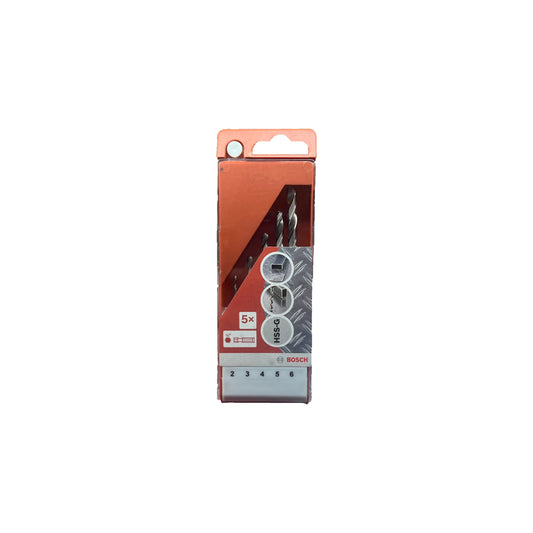 Set burghie metal HSS Bosch Hobby Ø2-6 mm, 5 piese, cu hexagon