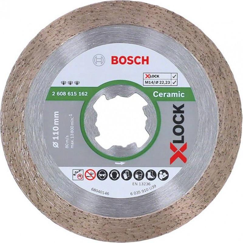 Disc diamantat pentru gresie X-LOCK Bosch, 110x22.2x1.8 mm