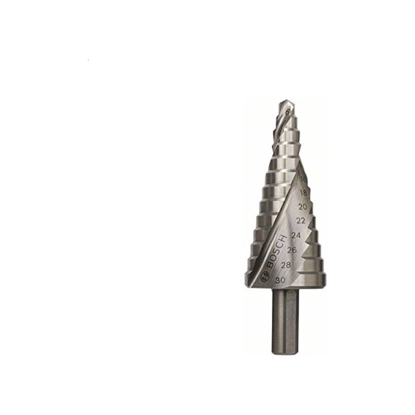 Burghiu conic in 13 trepte, Bosch HSS, 6-30mm, tija 10mm