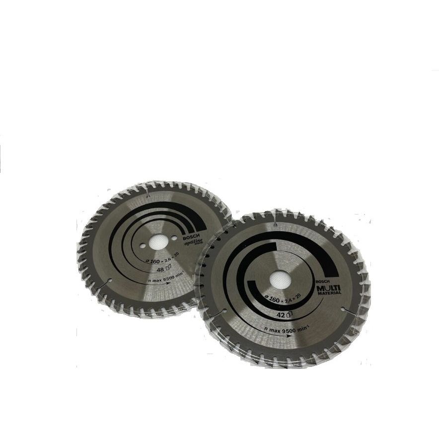 Set 2 panze fierestrau circular Bosch, Multimaterial si OptilineWood, 160x20/16x48/42 T