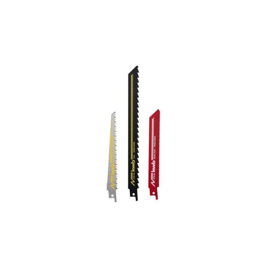 Set 3 panze fierastrau sabie, KWB Profesional, taiere lemn si metal