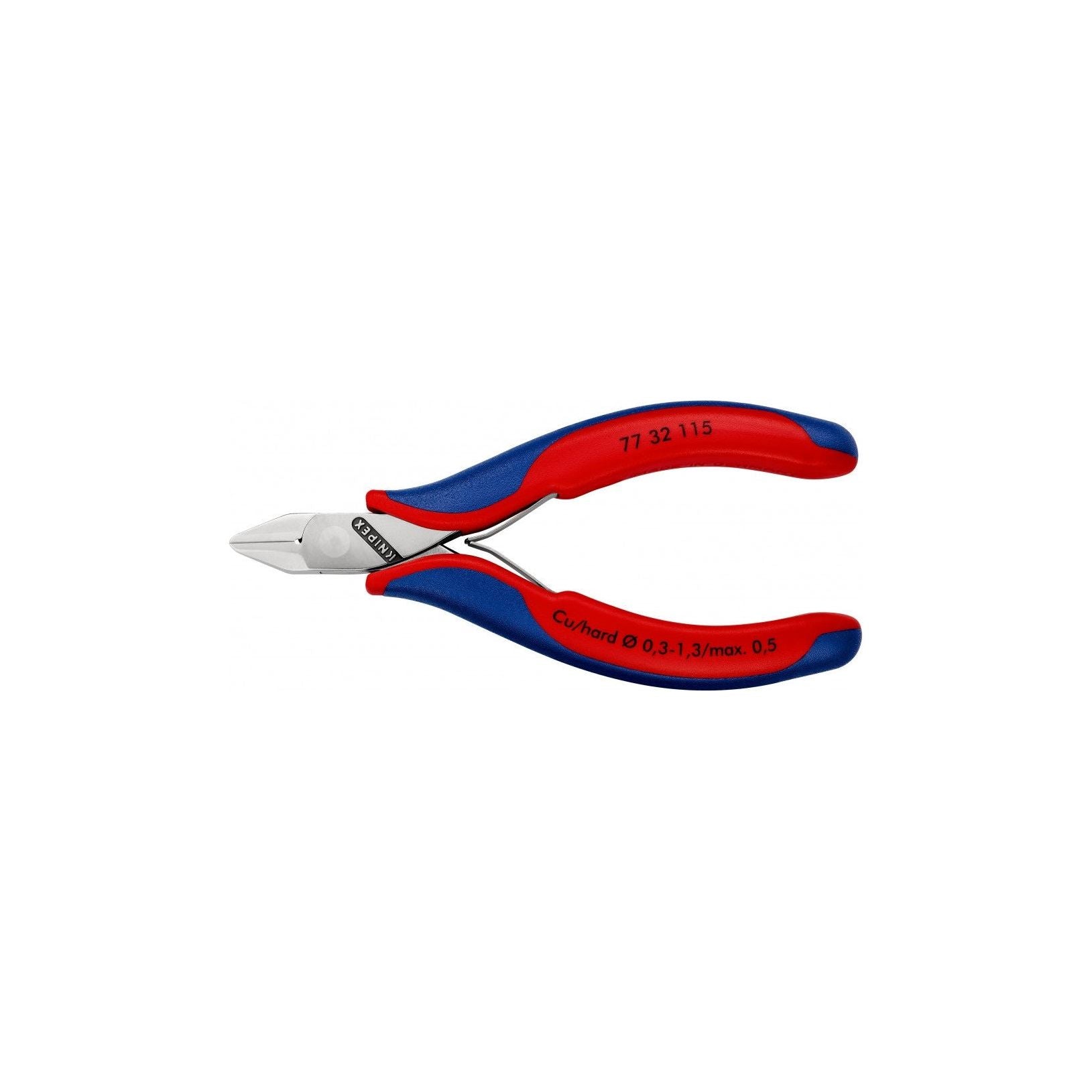 Cleste Sfic, Electronic Super Knips pentru instalatii electronice, taiere ultraperformanta fina, 115 mm, maner multicomponent, Ø 1, 3 mm, KNIPEX 77 32 115