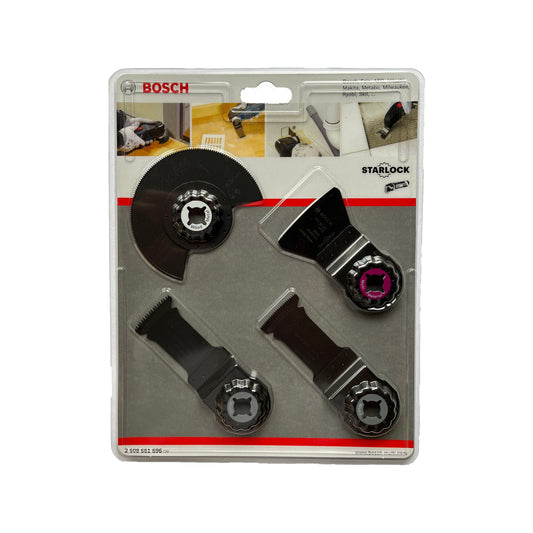 Set 4 panze pentru fierastrau multicutter, Bosch, prindere Starlock, pentru lemn si metal