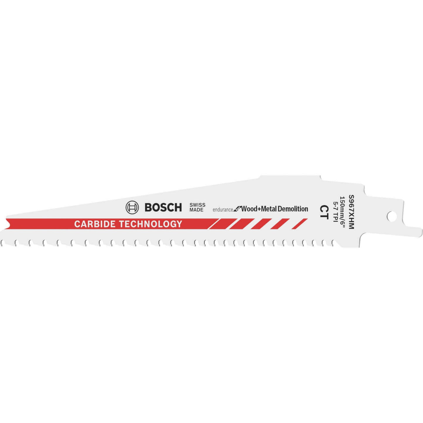 Panza fierastrau sabie, Bosch S967XHM Endurance for Wood + Metal Demolition, 150mm, Carbide Tehnology