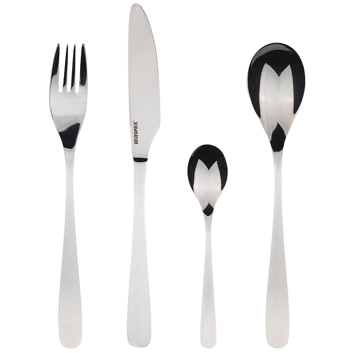Set tacamuri 24 piese, 6 persoane, inox POITIERS Bergner BG-5302-MM