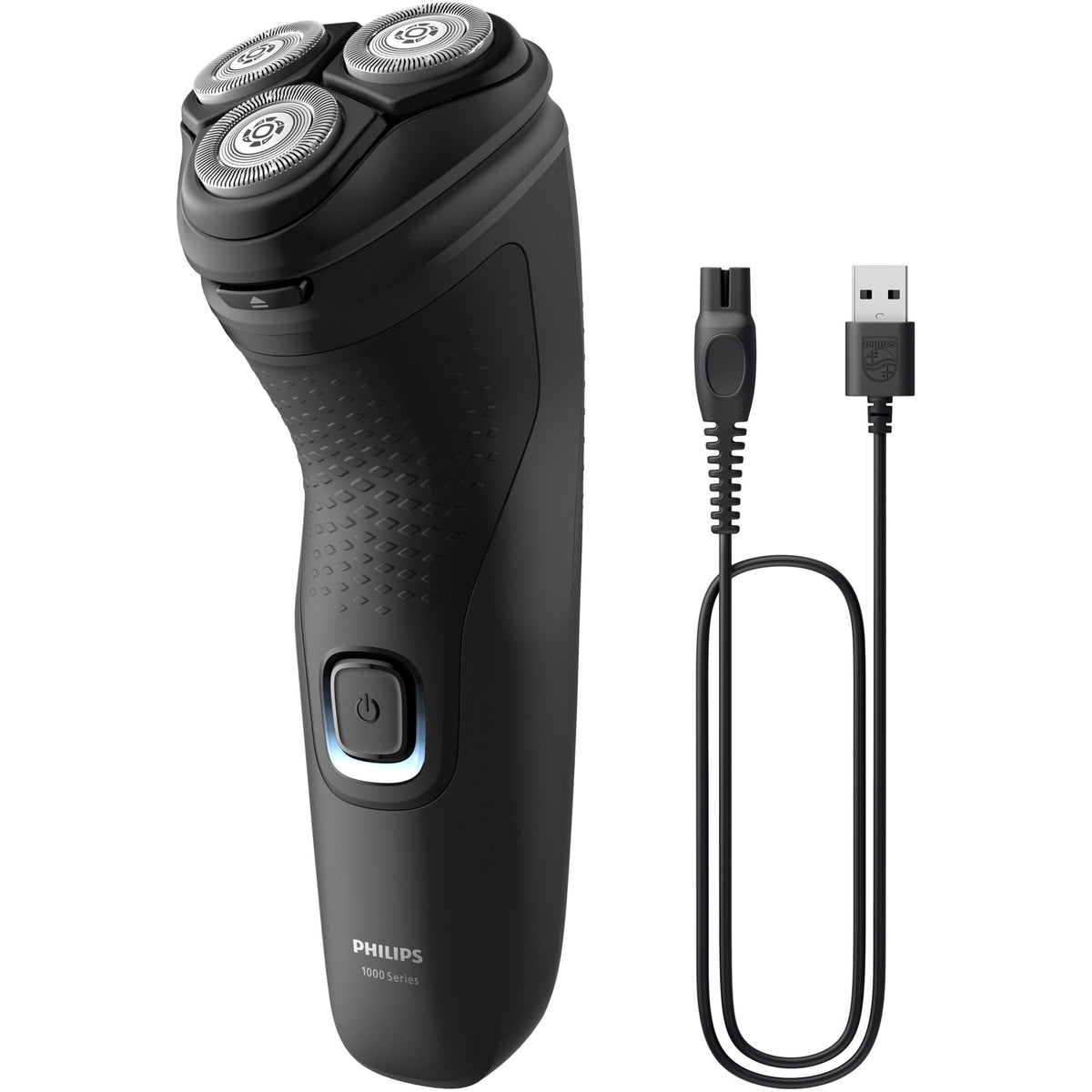 Aparat de ras PHILIPS Seria 1000 S1141/00, 3 capete rotative 4D Flex, lame PowerCut, ras umed&uscat, autonomie 40 min, maner ergonomic, capac de protectie, complet lavabil, negru