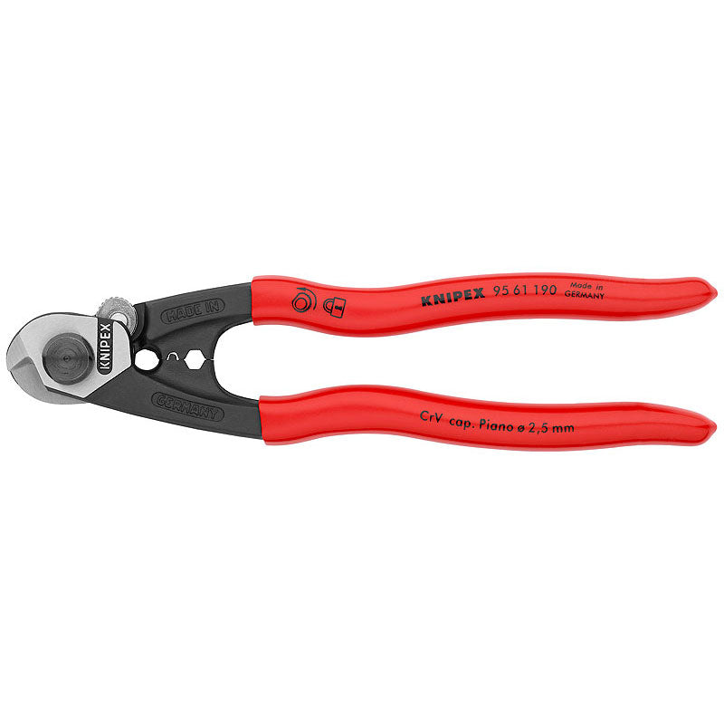Foarfeca pentru taiat cabluri de sarma, KNIPEX, 190 mm