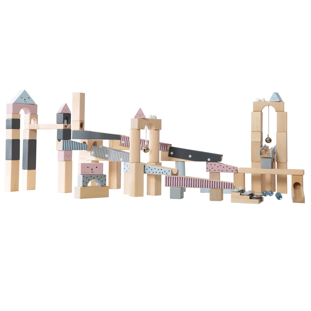 Marble Run, Large Wooden Marble Run, 100-Piece, Marble Track, Motor Skills Toy Variable Assembly