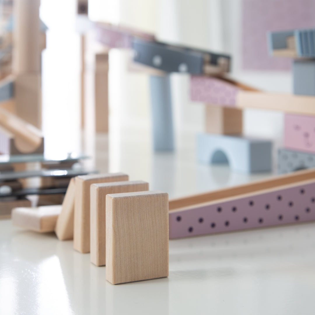 Marble Run, Large Wooden Marble Run, 100-Piece, Marble Track, Motor Skills Toy Variable Assembly