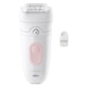 Epilator Braun Silk-épil 5 5-000 Wet & Dry, MicroGrip, Smart Light, 28 de pensete, 2 viteze, Alb/Flamingo