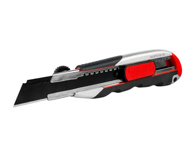 Cutter Wurth, Lama retractabila din otel, Sistem de fixare, Negru/Argintiu