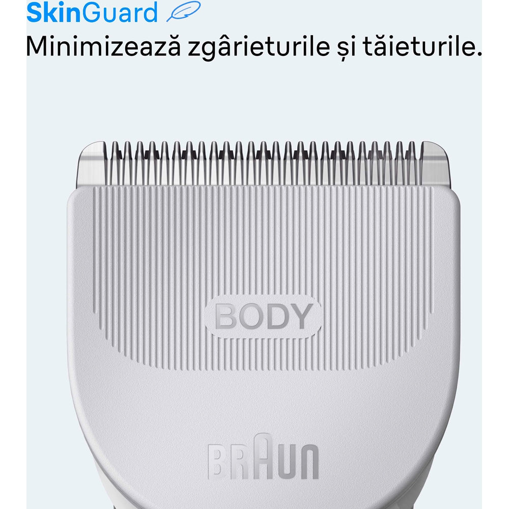 Aparat de tuns/ras corporal BRAUN Seria 5 BG5550, acumulator, 100 min autonomie, argintiu