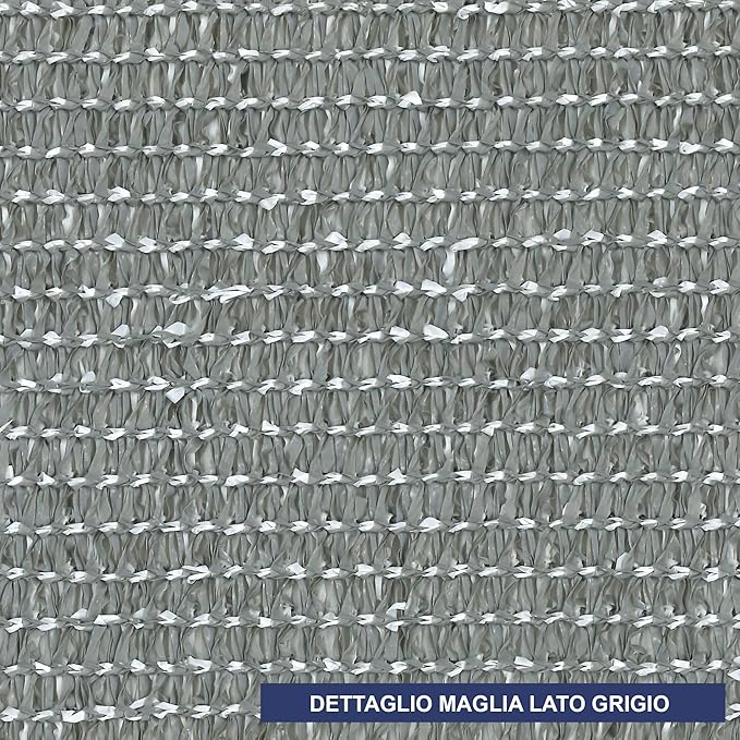 Plasă dublă față-verso TENAX Soleado Duo, alb/gri, 1,50 x 5 m